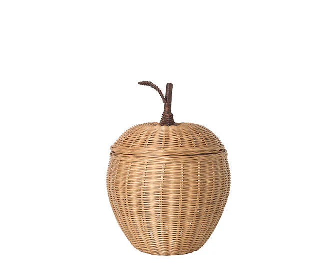Ferm Living Apple Rattan Storage Basket – Small