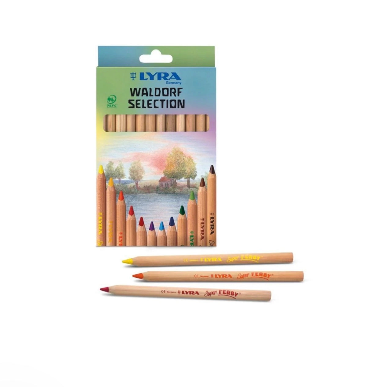 LYRA Super Ferby Unlacquered Waldorf - 12 Assorted Colours