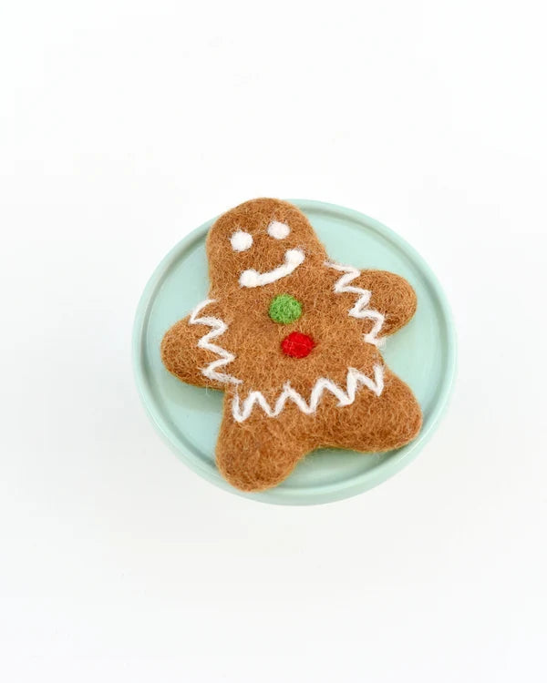 Tara Treasures Felt Chocolate Gingerbread Man Cookie