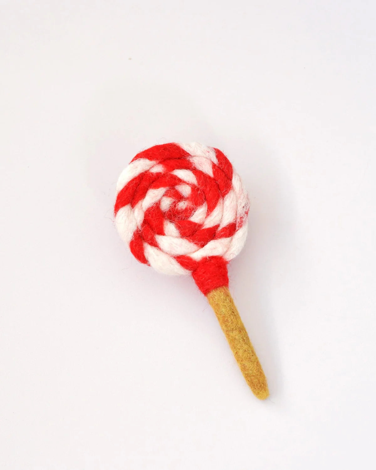 Tara Treasures - Felt Red & White Swirl Lollipop