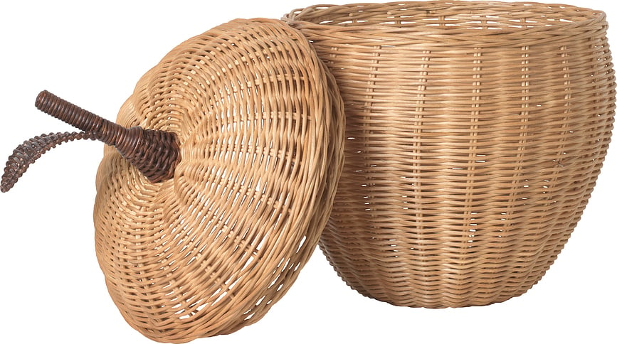 Ferm Living Apple Rattan Storage Basket – Small