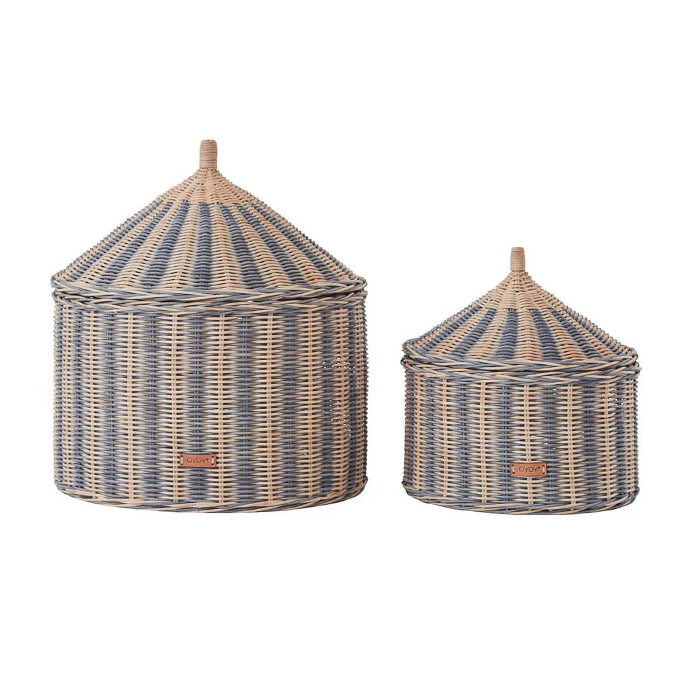 OYOY Circus Baskets – Blue (Set of 2)