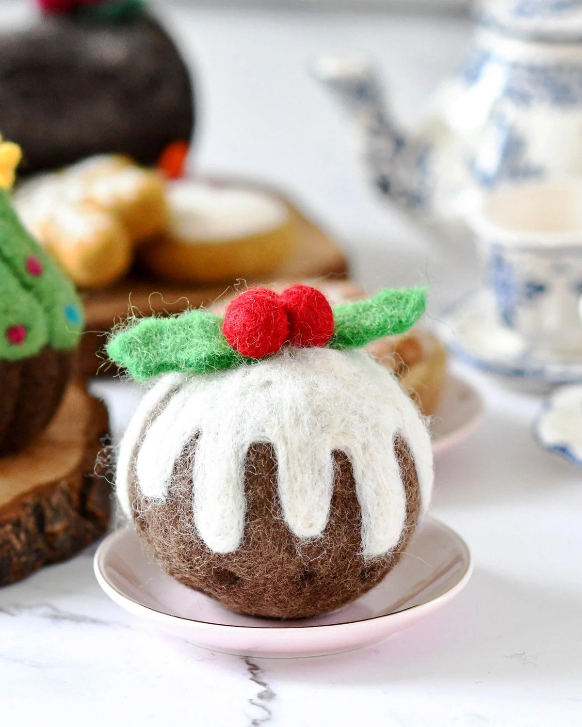 Tara Treasures Felt Christmas Pudding