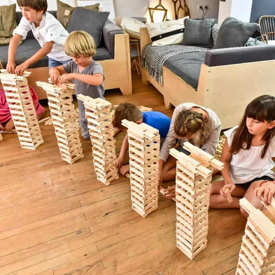 KAPLA Blocks Building Planks - 1000 Natural Set - Large Deluxe Wooden Box