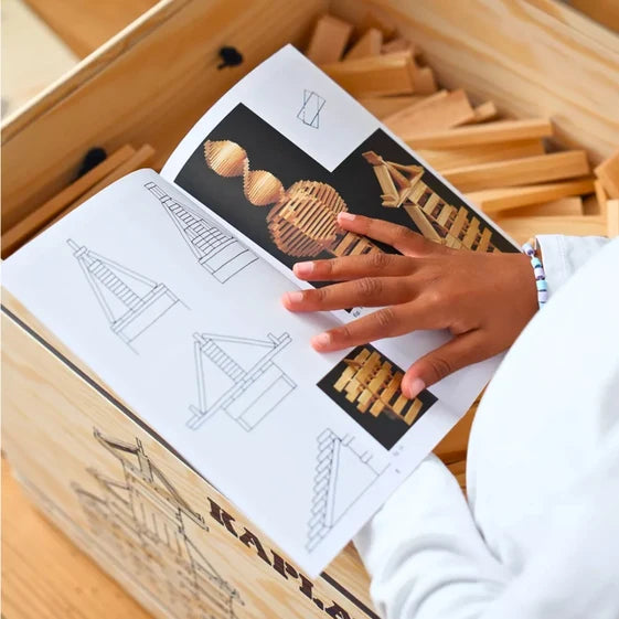KAPLA Blocks Building Planks - 1000 Natural Set - Large Deluxe Wooden Box