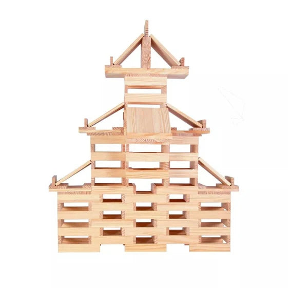 KAPLA Blocks Building Planks - 200 Natural Set - Box