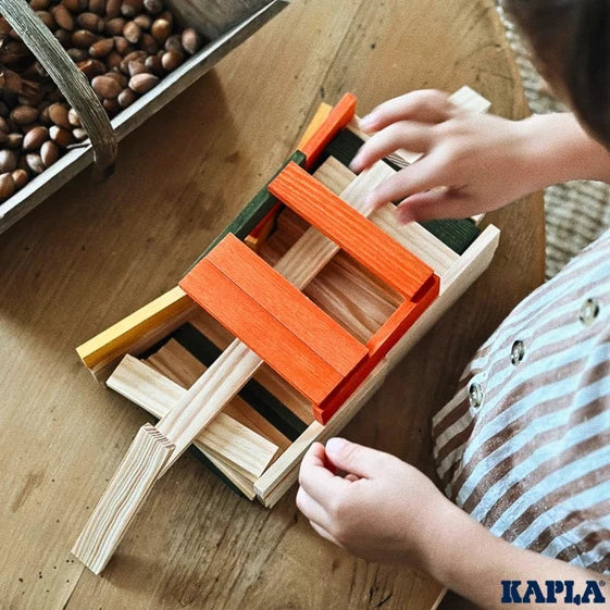KAPLA Blocks Building Planks - 200 Autumn Set - Box