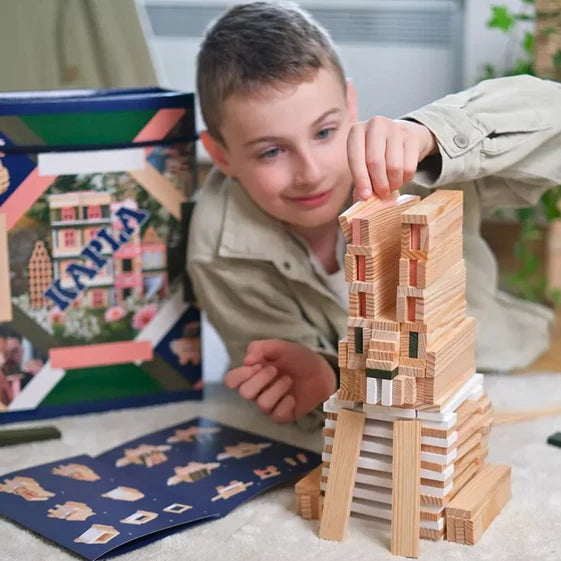 KAPLA Blocks Building Planks - 200 Winter Set - Box