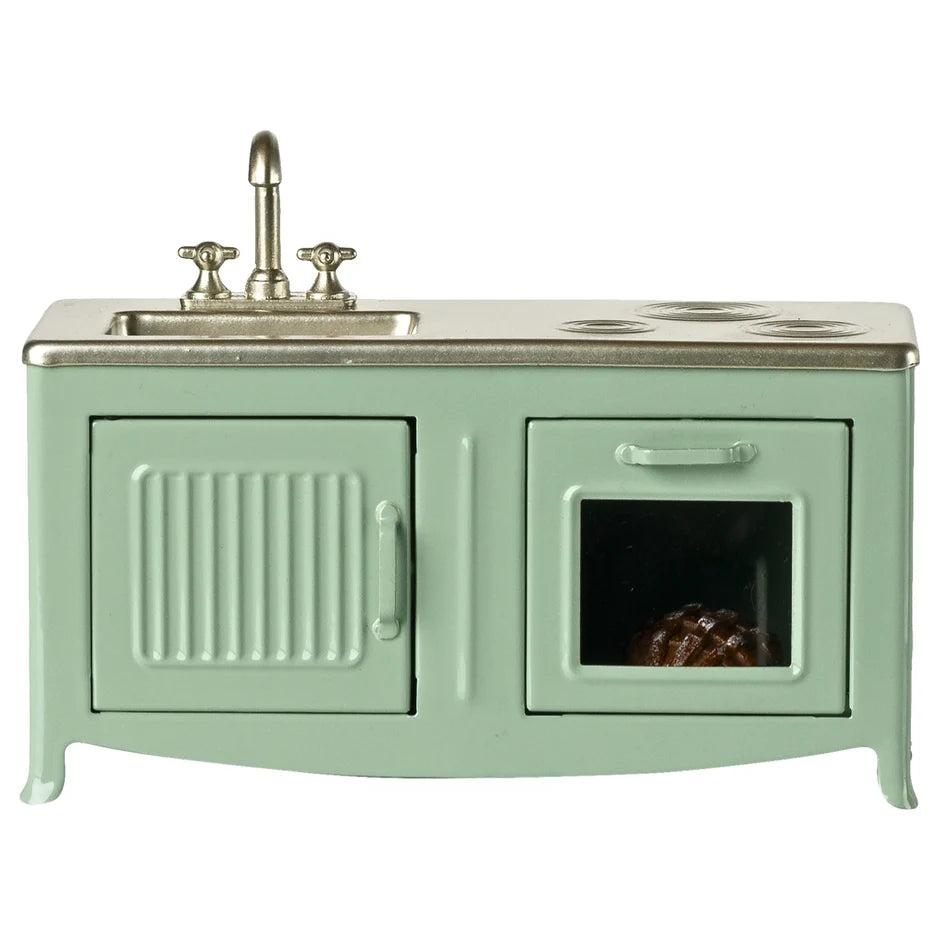 Maileg - Metal Kitchen with Pie, Mint