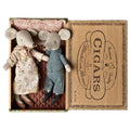 Maileg - Mice Grandma & Grandpa in Cigar Box Set of 2