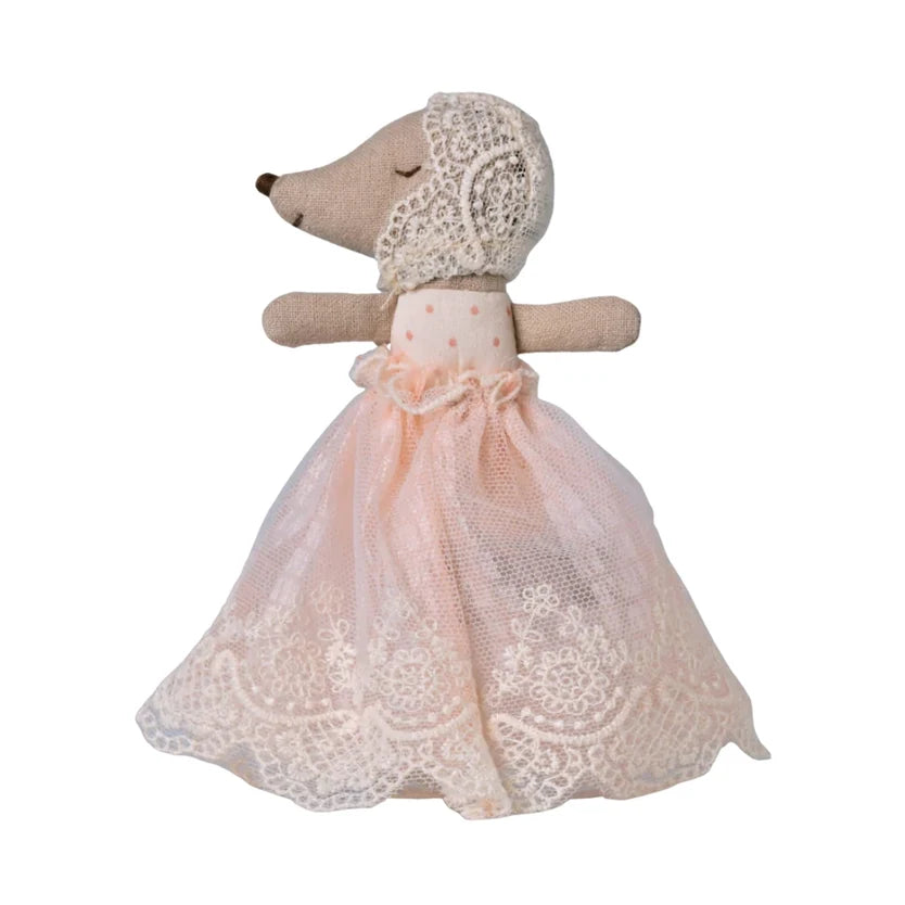 Maileg Mouse - Baby in Gown - Powder Pink