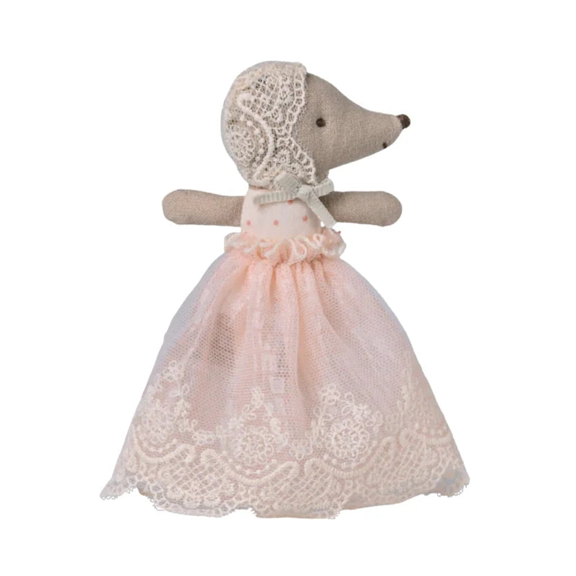 Maileg Mouse - Baby in Gown - Powder Pink