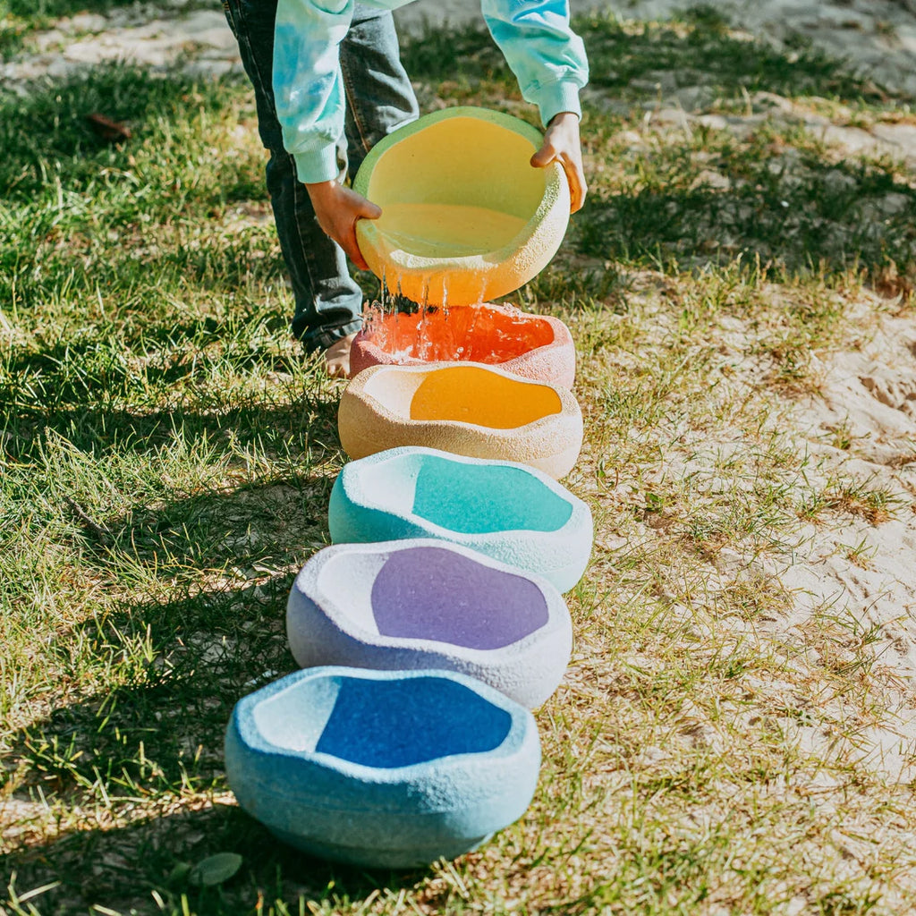 Stapelstein Original Balancing & Stepping Stones – Pastel Rainbow Set