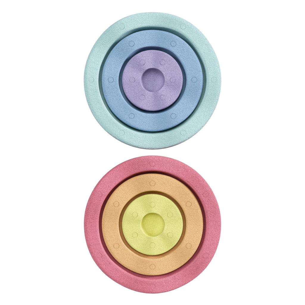 Set of 6 Rainbow Pastel Staplestein Balance Stepping Stones for Kids from Australia